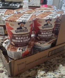 Quaker Instant Oatmeal Express Cups, Maple & Brown Sugar, 1.69 Ounce (Pack of 12) 40 71FOFWbiFpL 4