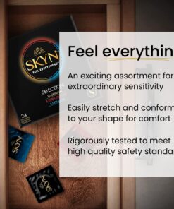 SKYN Selection – 24 Count (10 Original, 6 Extra Studded, 8 Extra Lube) – Lubricated Latex-Free Condoms 15 71FOLl3vPVL