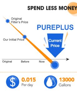 PUREPLUS 5 Micron 10" x 2.5" Whole House Sediment Home Water Filter Cartridge Replacement for Any 10 inch RO Unit, Culligan P5, Aqua-Pure AR110, Dupont WFPFC5002, CFS10, WHKF-G05, 4Pack 10"*2.5" 4 Count (Pack of 1) 26 71FOXes 1L