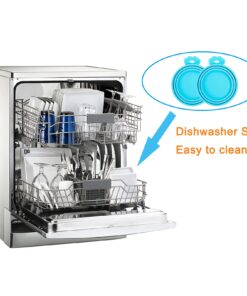 PetBonus Silicone Pet Can Lids, Dog Cat Food Can Cover, Universal Size Can Tops, 1 fit 3 Standard Size Food Cans, BPA Free Dishwasher Safe Blue + Blue 10 71FOckRdOYL