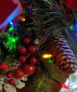 Alternative view of LOENDE 50-Count 8 Modes Christmas Lights with Timer, 18ft Battery Operated String Light Mini Lights Set for Indoor Outdoor Wreath Decor Christmas Tree Thanksgiving Day, Multicolor 1 Pack Green Wire Multicolor