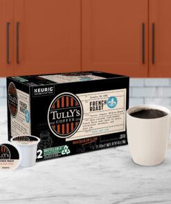 Tully's Coffee French Roast Keurig Single-Serve K-Cup Pods, Dark Roast Coffee, 72 Count (6 Packs of 12) 24 71FOv0MJVLL 1