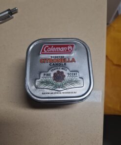 Coleman Pine Scented Citronella Candle with Wooden Crackle Wick - 6 oz Tin Pine Scent 36 71FP6Jb8C0L