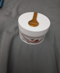 Vitamins Keratin Hair Mask Deep Conditioner - Biotin Protein with Castor Oil Repair for Dry Damaged and Color Treated Hair - Conditioning Treatment for Curly or Straight Thin Fine Hair 8.45 Fl Oz (Pack of 1) 28 71FPDkywkAL