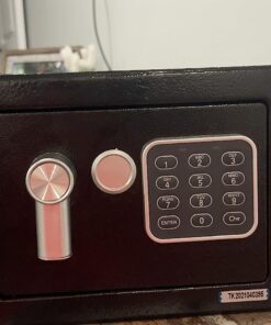 SereneLife Premium Steel Digital Safe Box - 9.1" x 6.7" x 6.7" | Secure Storage for Cash, Firearms, Jewelry & More | Great For Hotels, Cabinets & Home Use | Electronic & Mechanical Access - 2 Keys 30 71FPrkvRg7L 1