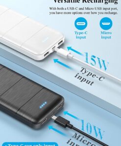 LOVELEDI Portable-Charger-Power-Bank - 2 Pack 15000mAh Dual USB Power Bank Output 5V3.1A Fast Charging Portable Charger Compatible with Smartphones and All USB Devices 26 71FQ8RR4J9L 1