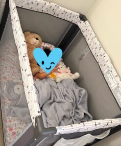 Dream On Me Holly 3” Fiber Portable, Greenguard Gold Certified, Waterproof Vinyl Cover, Lightweight Mini Crib Mattress, White 33 71FQdU2 CgL