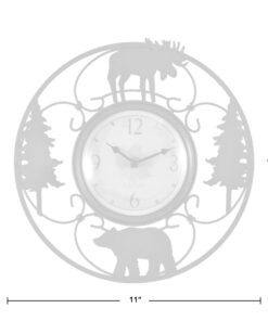 FirsTime & Co. Wildlife Wire Wall Clock, 11", Brown/Black 12 71FQi5NSU2L