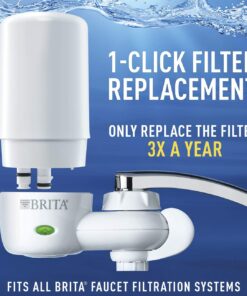 Brita Tap Water Filter, Water Filtration System Replacement Filters For Faucets, Reduces Lead, BPA Free – White, 1 Count 12 71FREFtEQ7L