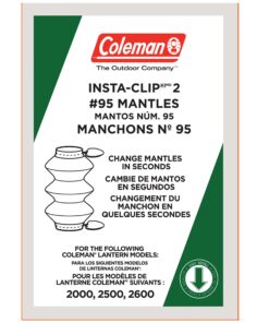 Coleman #95 Insta-Clip Accordion Shape Mantle 2-packs of 2 (4 Total Mantles) 8 71FRgTItBL