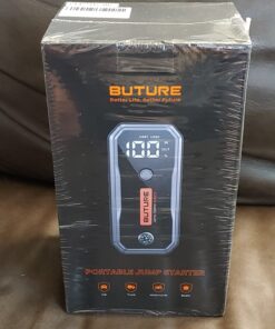 BUTURE 5000A Car Battery Jump Starter (All Gas/10L Diesel) Smart Portable Car Jump Starter Battery Pack, 12V Safe Jump Box Car Jumper Starter with Extended Jumper Cables, Fast Charge, 160W DC, Lights 46 71FRm41yKhL