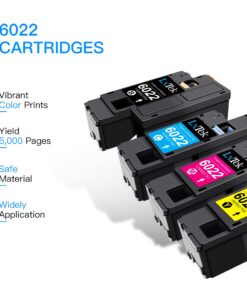 LxTek Remanufactured Toner Cartridge Replacement for Xerox WorkCentre 6027 6025, Phaser 6022 6020 (1 Black 106R02759, 1 Cyan 106R02756, 1 Magenta 106R02757, 1 Yellow 106R02758, 4 Pack) 20 71FS0PwNhKL