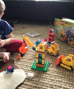 LEGO DUPLO Big Construction Site 10813 Building Set with Toy Dump Truck, Toy Crane and Toy Bulldozer for a Complete Toddler Construction Toy Set (67 Pieces) 26 71FSacYxP2L