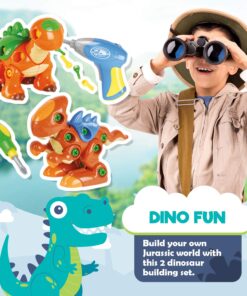 Alternative view of CP Toys Create-A-Dino Building Set with Electronic Drill and Screwdriver