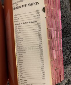 KJV Holy Bible, Giant Print Full-size Faux Leather Red Letter Edition - Thumb Index & Ribbon Marker, King James Version, Pink Leather Bound 48 71FT6BcUsCL