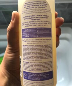 The Honest Company Foaming Bubble Bath | Gentle for Baby | Naturally Derived, Tear-free, Hypoallergenic | Lavender Calm, 12 fl oz 42 71FV0ixTe2L