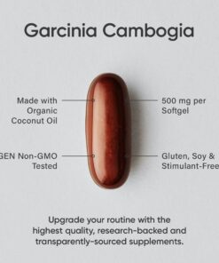 Sports Research Garcinia Cambogia Extract (60% HCA) with Extra Virgin Organic Coconut Oil | Non-GMO, Soy & Gluten Free (180 Liquid Softgels) 180 Count (Pack of 1) 13 71FVkW5Wt L 1