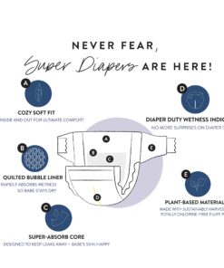 The Honest Company Clean Conscious Overnight Diapers | Plant-Based, Sustainable | Sleepy Sheep | Club Box, Size 4 (22-37 lbs), 54 Count Size 4 (54 Count) 18 71FW9DTx5bL