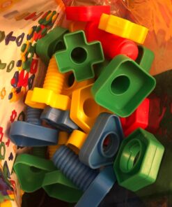 Coogam 32 PCS Jumbo Nuts and Bolts Set Shapes and Colors Matching Toys Occupational Therapy Tools Screw Nut Toy Sorting Building Construction Fine Motor Skills for Kids 29 71FWMIeRwKL
