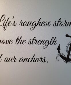 Life's roughest Storms Prove The Strength of Our Anchors Vinyl Wall Decals Quotes Sayings Words Art Decor Lettering Vinyl Wall Art Inspirational Uplifting 19 71FXv5urTpL