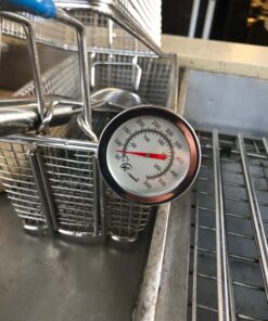 KT THERMO Deep Fry Thermometer With Instant Read,Dial Thermometer,12" Stainless Steel Stem Meat Cooking Thermometer,Best for Turkey,BBQ,Grill 1-pack 12-Inch 34 71FYJRver5L