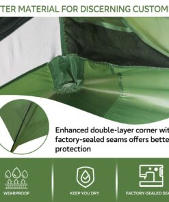 Clostnature Lightweight Backpacking Tent - 3 Season Ultralight Waterproof Camping Tent, Large Size Easy Setup Tent for Family, Outdoor, Hiking and Mountaineering Green 2 Person 26 71FYS91T0FL 1