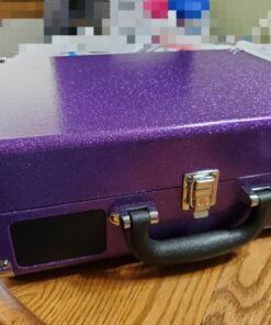 Victrola Vintage 3-Speed Bluetooth Portable Suitcase Record Player with Built-in Speakers | Upgraded Turntable Audio Sound|Purple Glitter, Model Number: VSC-550BT-GPR Purple Glitter 22 71FYdB24xL