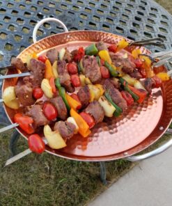 BearMoo Kabob Skewers 17" Stainless Steel BBQ Barbecue Skewers 7/20" Flat Metal Grilling Skewers Set, Reusable BBQ Sticks (Set of 12 +1 X Handy Storage) 12pcs 30 71FZUcVzzL