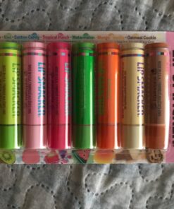 Lip Smacker Original & Best Holiday Flavored Lip Balm Party Pack, Oatmeal Cookie, Vanilla, Mango, Watermelon, Tropical Punch, Cotton Candy, Kiwi, Strawberry, Clear Original Lip Smacker 35 71FZUjFGeL