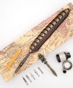 Antique Feather Copper Pen Stem Metal Nibbed Pen Writing Quill LL-14 15 71Fa4QPJQCL