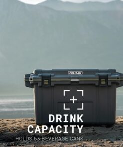 Pelican 70 Quart Elite Cooler Cool Blue/Grey 18 71FaELyceVL
