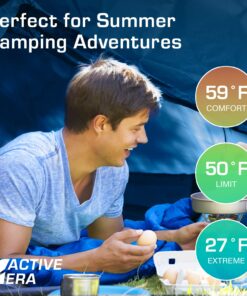 Active Era Ultra Lightweight Sleeping Bag Indoor & Outdoor - Compact, Ultralight Sleeping Bag for Warm Weather - Camping Sleeping Bags for Warm Weather, Sleepovers, Fishing, Outdoor Camping and Hiking 15 71FaQ45YiPL