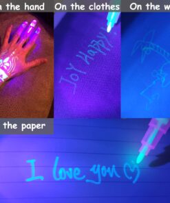 32 Pack Valentines Invisible Ink Pen with UV Black Light Secret Spy Pens Magic Disappearing Ink Markers School Supplies Kids Party Favors Valentines Gift for Boys Girls Classroom Exchange (2 Style) 32 Pack 11 71FaaF6DqsL