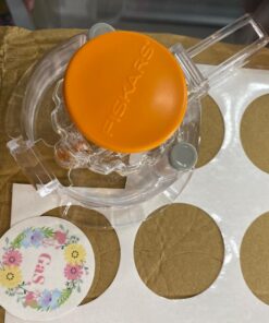 Fiskars Circle Cutter with 3 Replacement Blades - 1" to 8” Cut Length - Arts and Crafts Paper Cutter - Clear/Orange Paper Cutter & Refill Blades 39 71FaiRUdzpL