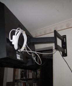 TV Mount, Full Motion TV Wall Mount Swivel Tilt for 26-60 Inch TVs and Monitors up to 70lbs, Single Stud Corner Outdoor Wall Mount TV Bracket Articulating Extension Leveling Max VESA 400X400mm 38 71FbnFQ00L