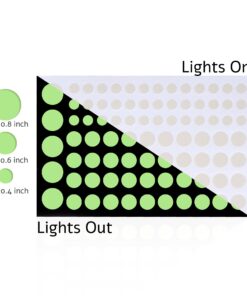 Glow in The Dark Stars Wall Stickers, Adhesive Dots and Moon for Starry Sky, Galaxy Decor Bright and Realistic for Any Room (Green) Green 31 71Fc0TaCP5L