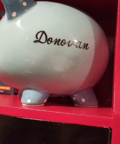 Personalized Ceramic Kids Piggy Bank by Miles Kimball - Blue 27 71FcRULlcQL