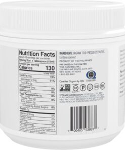 Organic Coconut Oil - Unrefined and Cold-Pressed, Natural Hair Oil, Skin Oil and Cooking Oil with Fresh Flavor, Non-GMO Extra Virgin Coconut Oil (Aceite de Coco), USDA Organic, 32 oz 32 Fl Oz (Pack of 1) 31 71FcpzMHulL