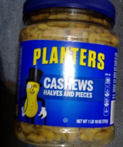 PLANTERS Salted Cashew Halves & Pieces, Party Snacks, Plant-Based Protein, 26 Oz Canister 24 71FcqLTrQKL