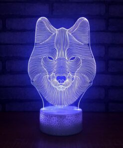 3D Illusion Lamp Animals Wolf Night Light Touch Table Desk Lamps 7 LED Colors Changing Lighting Wolf Shape Acrylic Table Desk Bedroom Decoration Cool Gifts Ideas Birthday Xmas (Animals Wolf) 17 71FdCLYncPL