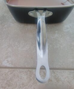 Gotham Steel Nonstick Square Deep Frying Pan, 9.5” Large Cooking Pan with Ceramic Nonstick Coating, 4 Pc Titanium Ceramic with Lid, Basket & Steamer Tray, Dishwasher Safe 42 71FdZ62UbtL