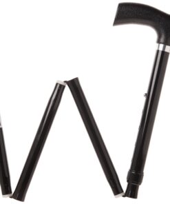 Drive Medical Heavy Duty Folding Cane Lightweight Adjustable with T Handle, Black 19 71Fe66q XrL