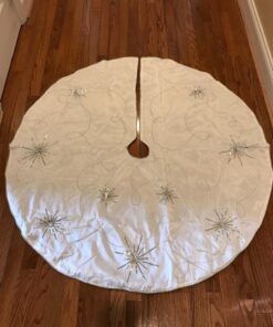 Kurt Adler 48-Inch Ivory Scroll Embroidery and Sequin Treeskirt 11 71FeLMfLn0L