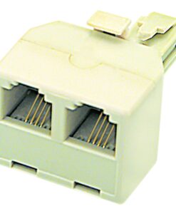 Softalk 04425 Duplex Jack/Double Phone Jack Ivory Landline Telephone Accessory