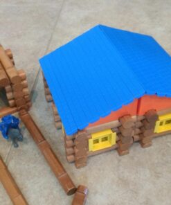 LINCOLN LOGS – Oak Creek Lodge – 137 Pieces - Real Wood Logs-Ages 3+ - Best Retro Building Gift Set for Boys/Girls – Creative Construction Engineering – Top Blocks Game Kit - Preschool Education Toy Classic 29 71FeYMPTymL