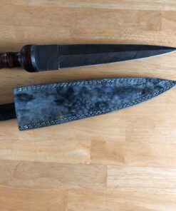 GladiatorsGuild 2607 Custom Handmade Damascus Steel Roman Gladius Sword Dagger Knife Short Sword Red Wood Handle (Replica) 46 71FelOId DL