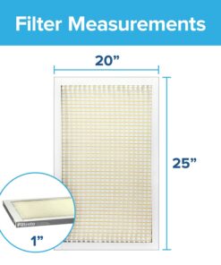 Filtrete 20x25x1 Air Filter, MPR 300, MERV 5, Clean Living Basic Dust 3-Month Pleated 1-Inch Air Filters, 6 Filters 24 71Few4O8sKL