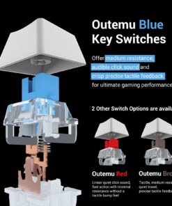 Redragon K552 Mechanical Gaming Keyboard RGB LED Backlit Wired with Anti-Dust Proof Switches for Windows PC (White, 87 Key Blue Switches) 87 Key Blue Switch White RGB Backlit 22 71Ff0seHML