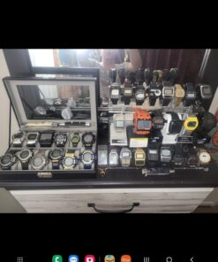 Sodynee WBPU12-03 Watch Dislpay Box Organizer, Pu Leather with Glass Top, Large, Black 12"(D) x 7.5"(W) x 3.2"(H) 23 71FfAfLn7wL