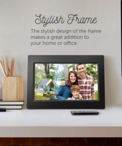 Aluratek 10" LCD Digital Photo Frame w/4GB Built-In Mem & USB SD/SDHC Support (ADMPF310F) Black 10" (w/ Built-in Memory) 12 71FfESyWtSL